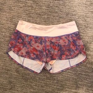 Lululemon floral-print speed shorts